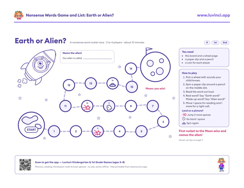 Preview of Nonsense Words List by Grade: Screened + Free PDF