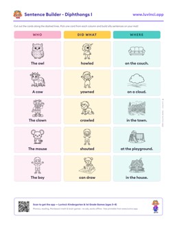 Preview of “Sentence Builder - Diphthongs I”